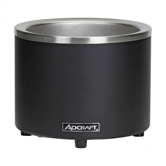 Adcraft FW-1200WR/B Countertop Round Food Cooker/Warmer w/ 7/11 Qt. Capacity, Black