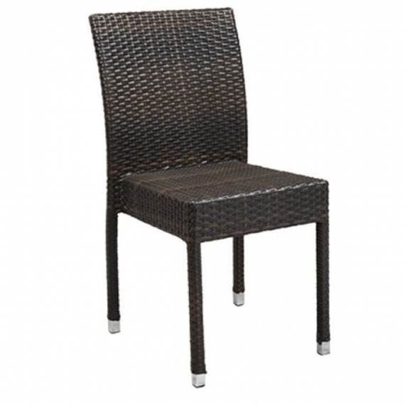 G & A 840-ESPRESSO Outdoor Stacking Side Chair