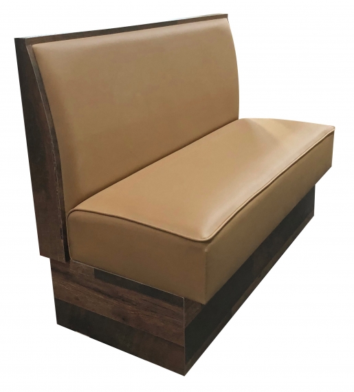 G & A SCOTT-S-42 Single Plain Back Booth, Upholstered Back and Seat, Wood Frame, 42