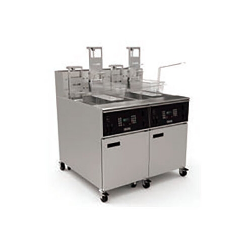 Giles EOF-20/20 Multiple Battery Electric Fryer w/ (2) 115-Lb. Frypots, Built-In Filtration, 2 Timers