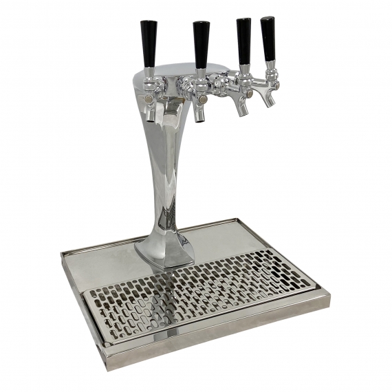 Glastender CBT-4-MFR Cobra Draft Beer / Wine Dispensing Tower w/ 1 Tower, 4 Faucets, Gylocol-Cooled