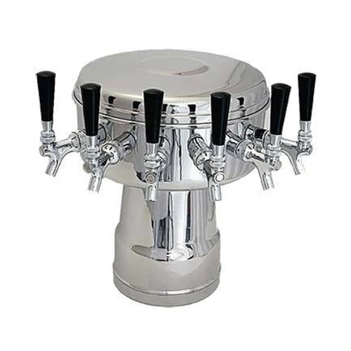 Glastender MT-4-PB Mushroom Draft Dispensing Tower, 4 Faucets