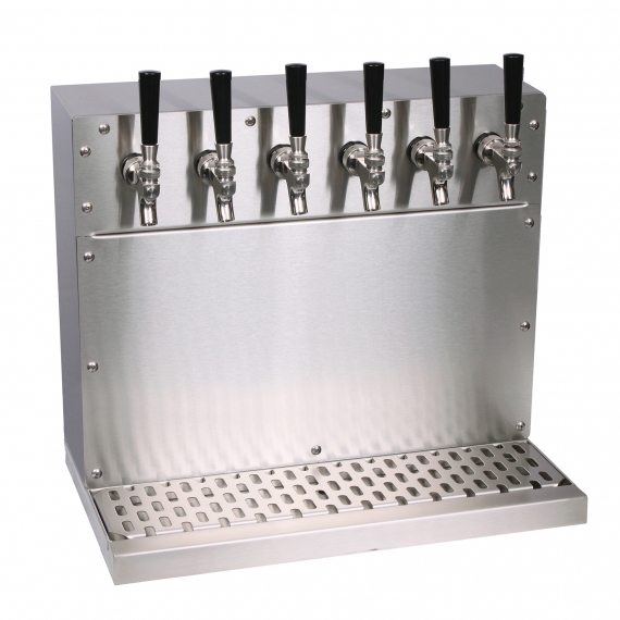Glastender WT-10-SS Draft Beer / Wine Dispensing Tower w/ 10 Faucets, Wall Mounting Brackets