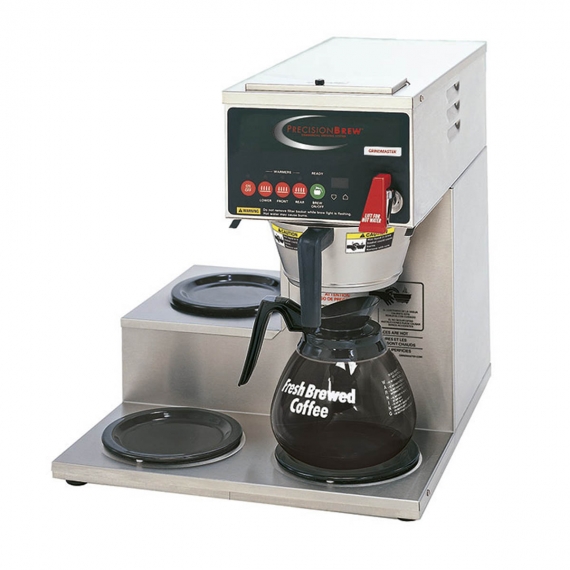 Grindmaster B-3WL PrecisionBrew Coffee Brewer for Decanters w/ 3 Warmers, Automatic Fill