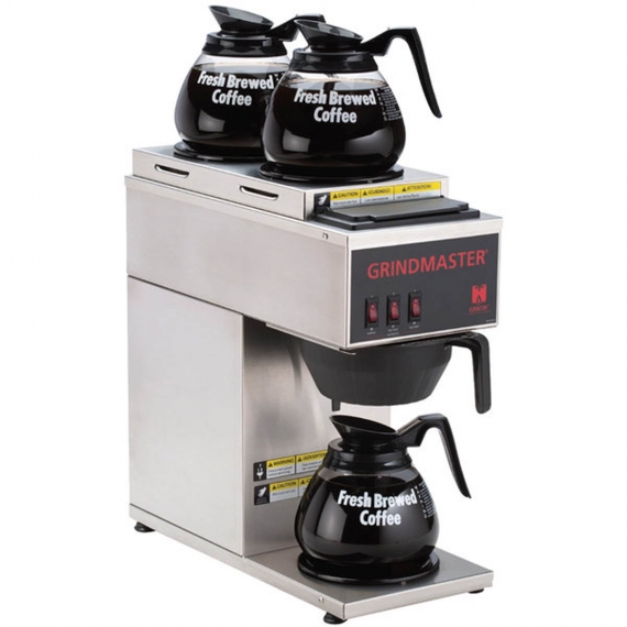 Grindmaster CPO-3P-15A Pourover Coffee Brewer for Decanters w/ 3 Warmers, 1.3-Gal Capacity
