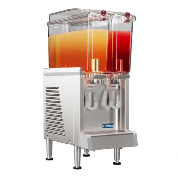 Crathco® CS-2E-16 Simplicity® Bubbler® Mini-Twin Pre-Mix Cold Beverage Dispenser