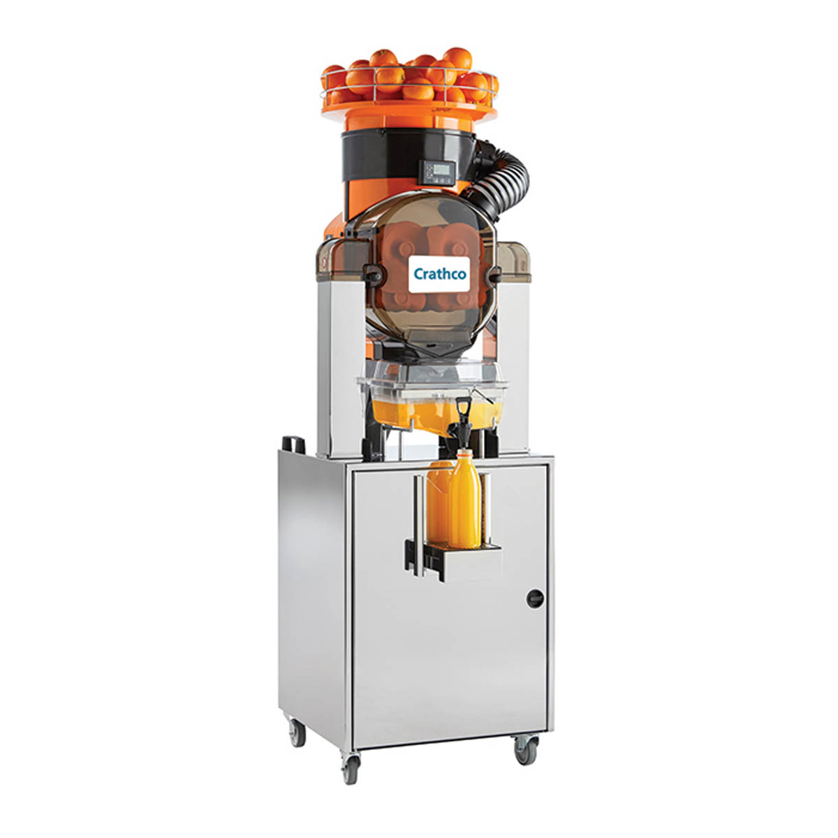 Crathco JX45AF Compact Electric Automatic Juicer, Self-Serve Faucet, 45 Oranges/min, Floor Type