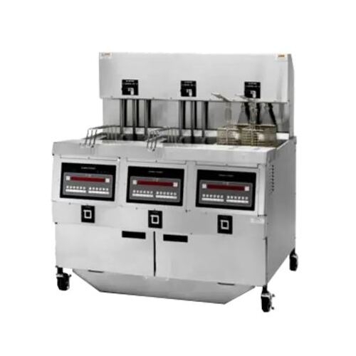 Henny Penny OEA323.03 Multiple Battery Electric Fryer w/ 3 Wells, 65-lb Capacity, Built-In Filter