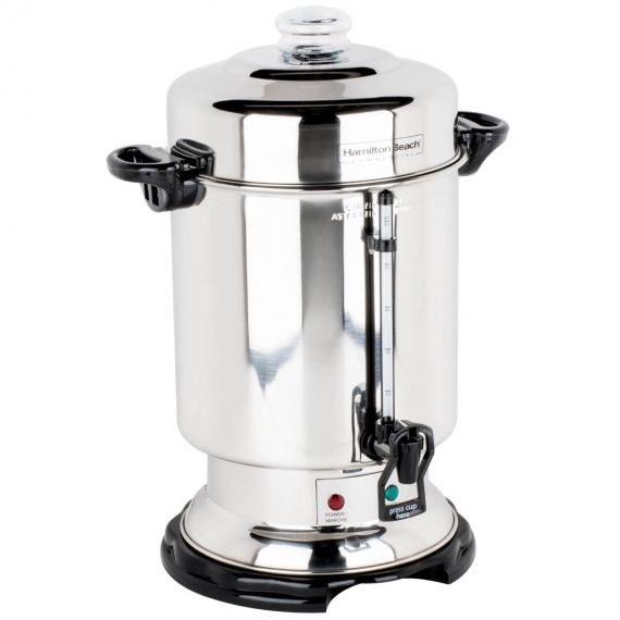Hamilton Beach D50065 - Stainless Steel Exterior Coffee Urn/Percolator, 60 Cup Capacity, Cup Trip Handle