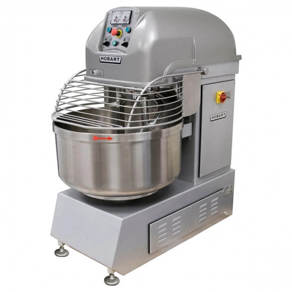Hobart HSL180-1 Spiral Mixer with 100-Qt Fixed Bowl, 2-Speed, 180 Ibs Capacity,  6 Hp Spiral Motor and 3/4 Hp Bowl Motor