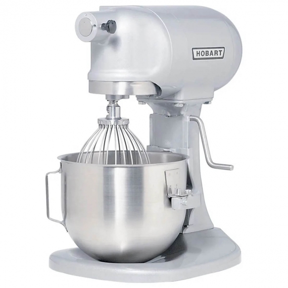 Hobart N50A-10 Countertop 5-Qt Planetary Mixer with Guard and Standard Attachments, #10 Hub, 3-Speed, 1/6 Hp