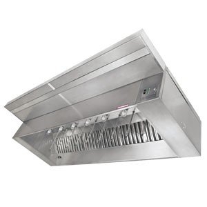 Captive Aire 4' L 430 Stainless Steel Make-Up Air Hood (Complete) with 2 Fans and Optional Fire System