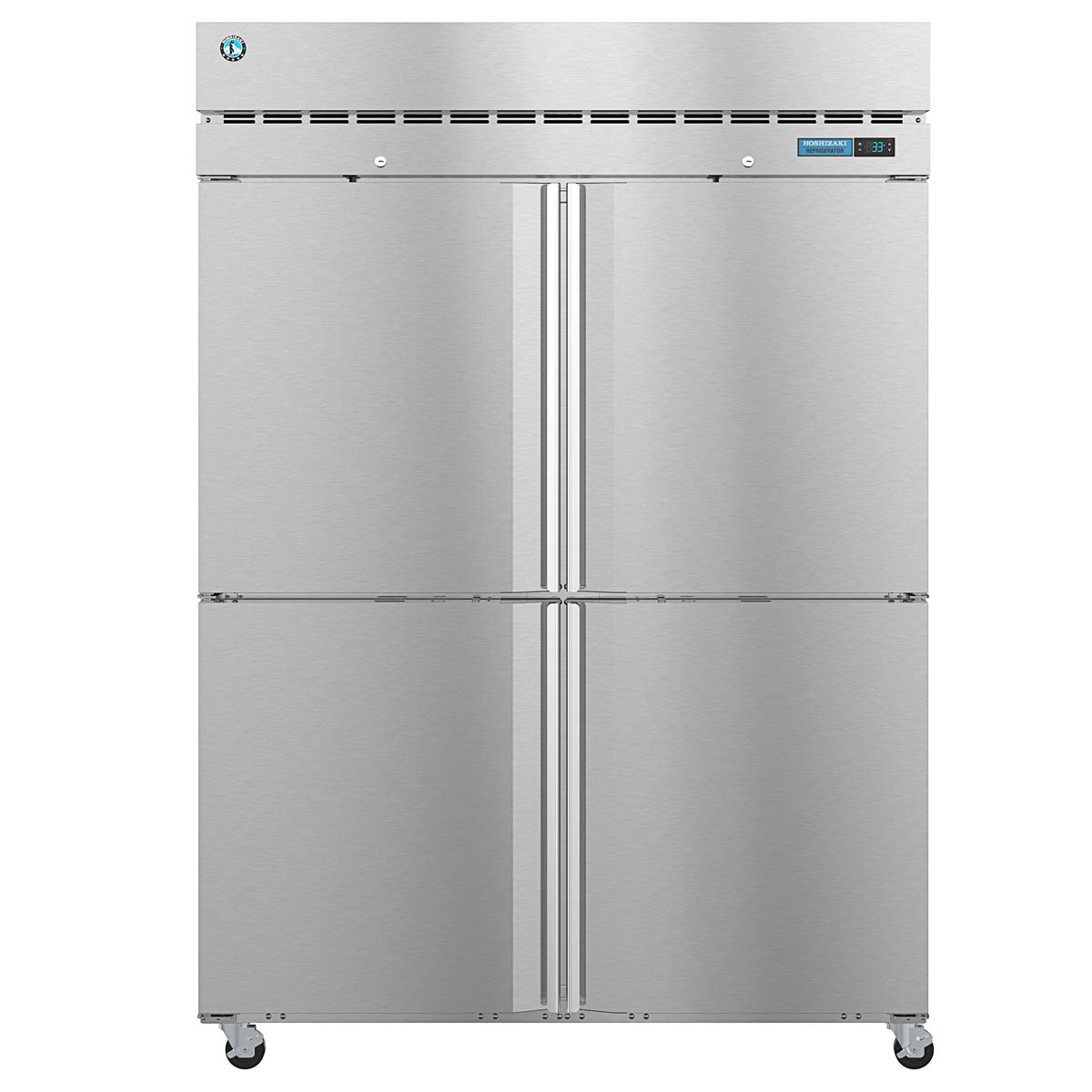 Hoshizaki PT2A-HS-HS Two Section Pass-Thru Refrigerator w/ 8 Solid Half Doors, Top Mount, Stainless Steel, 53 cu. ft.