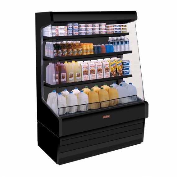 Howard-McCray R-OD30E-10-B-LED 123'' Vertical Open Air Dairy Merchandiser in Black, Remote Refrigeration, 3 Shelves, w/ LED Lighting