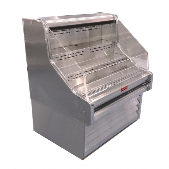 Howard-McCray R-OS35E-4-S 51'' Horizontal Open Impluse Merchandiser, Stainless Steel, Remote Refrigeration, 2 Shelves