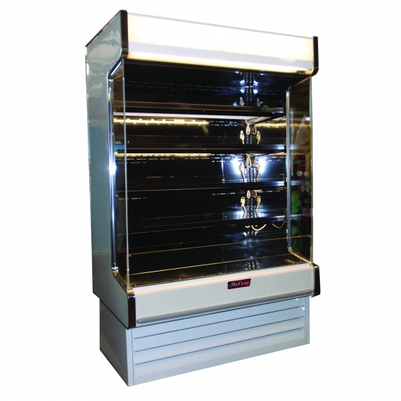 Howard-McCray SC-OD35E-3-S-LED-LC 39'' Vertical Dairy Open Merchandiser, Stainless Steel, Self-Contained, 4 Shelves, w/ LED Lighting