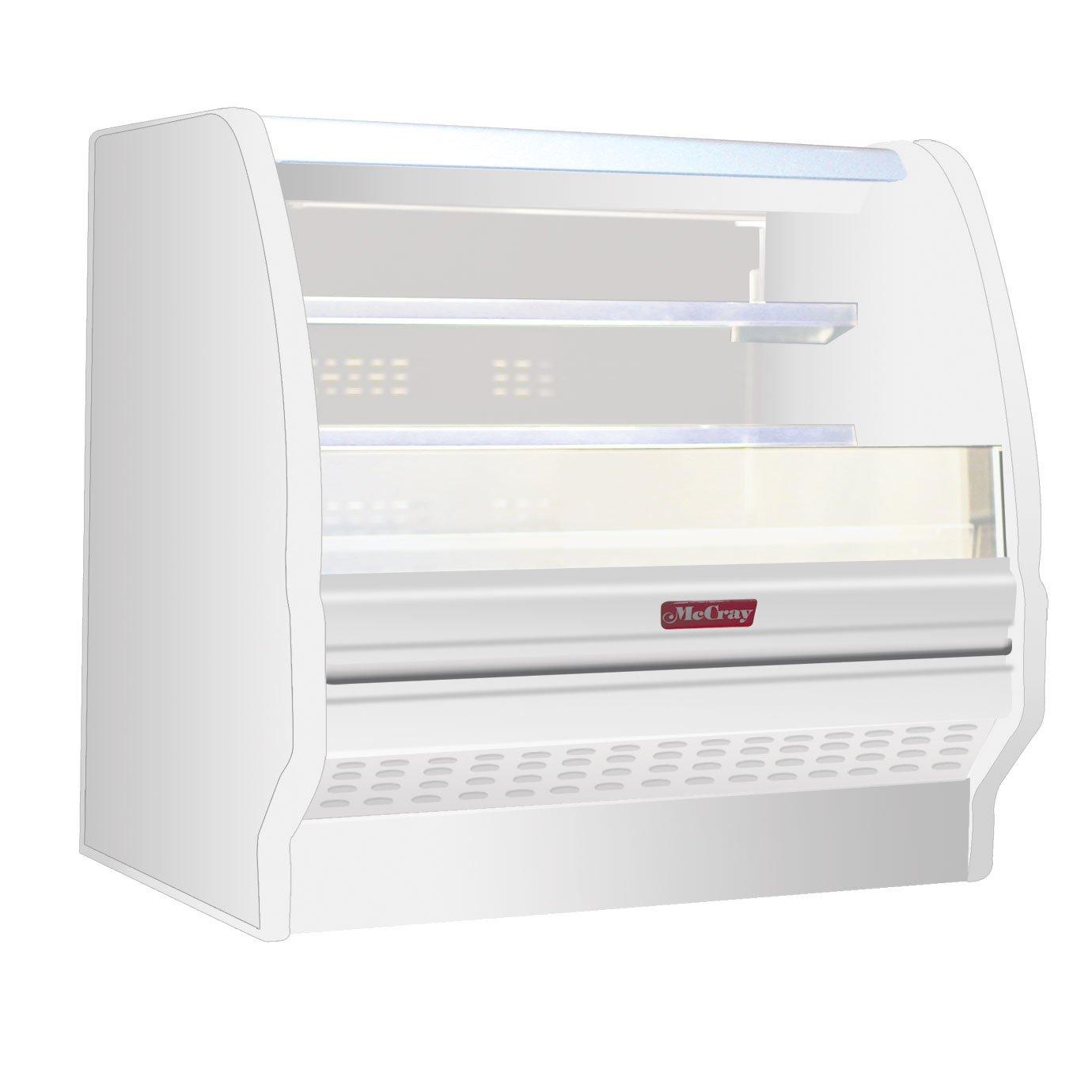 Howard-McCray SC-OD40E-4L-LED 51'' Horizontal Dairy Curved End Open Merchandiser in White, Self-Contained, 2 Shelves w/ LED Ligting