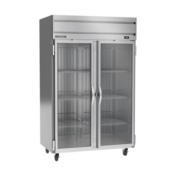 Beverage Air HRS2HC-1G Two Section Reach-In Refrigerator w/ 2 Glass Full Doors, Top Mounted, 1/3 hp, 47 cu. ft.