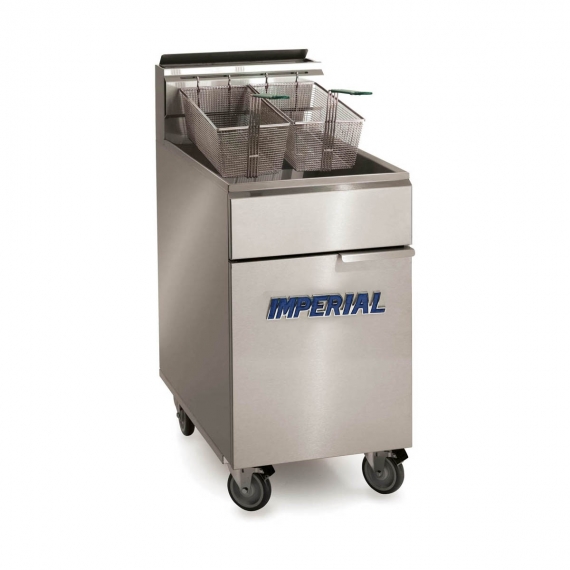 Imperial IFS-75-OP Floor Model Gas Open Pot Fryer, 75 lbs - 175,000 BTU