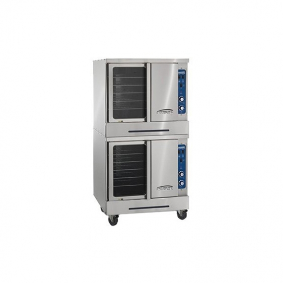 Imperial PCVE-2 Full Size Double Decks Electric Convection Oven w/ Standard Depth, Manual Controls