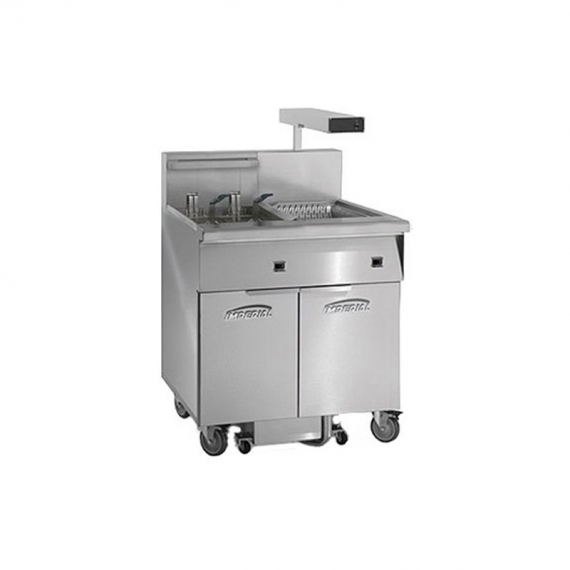 Imperial IFSCB150E Full Pot Floor Model Electric Fryer w/ 50-lb., Thermostatic Controls, Built-In Filtration