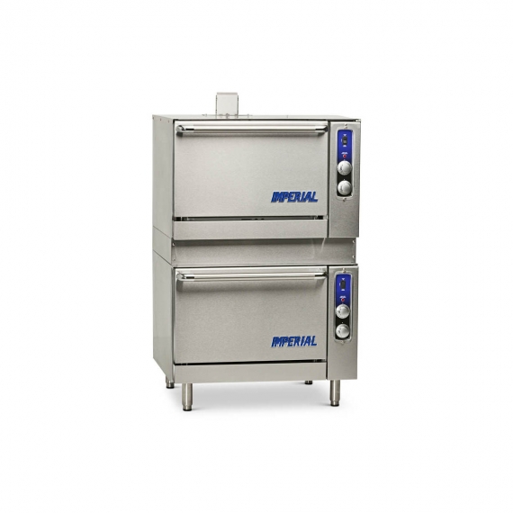 Imperial IR-36-DS-CC Restaurant Type Double-Deck Gas Oven w/ 2 Convection Ovens, 60,000 BTU