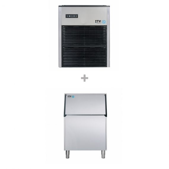ITV IQ N 700/S-400-22 Air-Cooled Nugget 714 lbs Ice Maker with 399 lbs Storage Bin