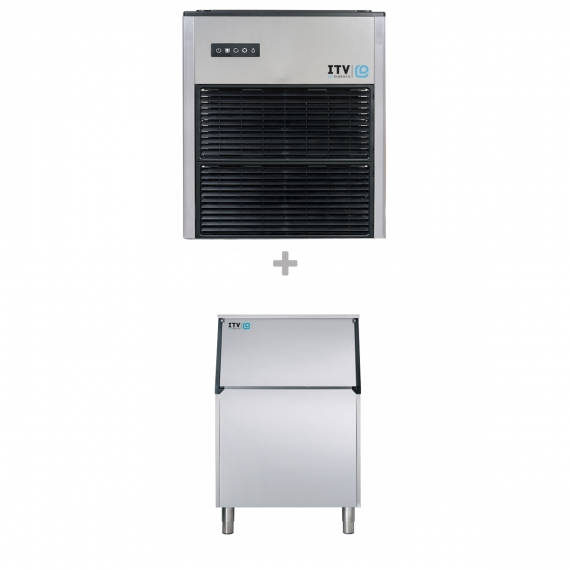 ITV IQ N 900/S-400-22 Air-Cooled Nugget 860 lbs Ice Maker with 399 lbs Storage Bin