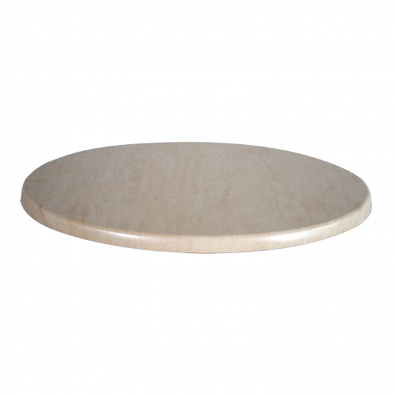 JMC Furniture TOPALIT 36 ROUND TRAVERTINE Solid Surface Table Top