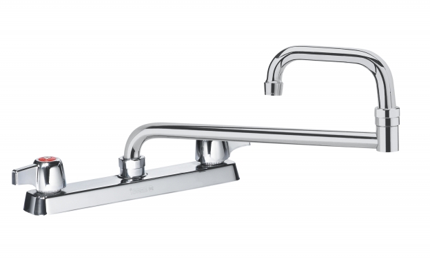 Krowne 13-818L Silver Series Double-Jointed Deck Mount Faucet w/ 8