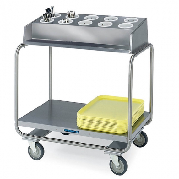 Lakeside 213 Stainless Steel Tray & Silver Cart for 130 16