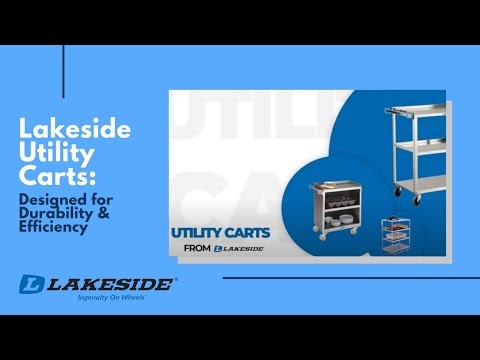 Lakeside 510 Stainless Steel Utility Cart, NSF, 2 Shelf: 15-1/2 x 24,  Heavy-Duty 700-Lb. Capacity