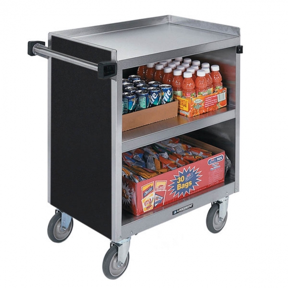 Lakeside 844 Heavy Duty 3 Shelf Stainless Steel Enclosed Utility Cart  - 700 lb. Capacity