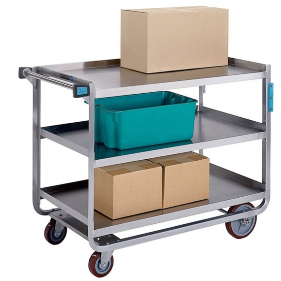 Lakeside 939 Tough Transport® Heavy-Duty Stainless Steel Three Shelf Traditional Utility Cart