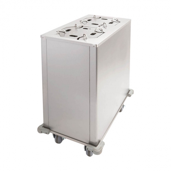 Adcraft LR-2 Adjustable Heated 2-Stack Dish Dispenser w/ Enclosed Base, 8