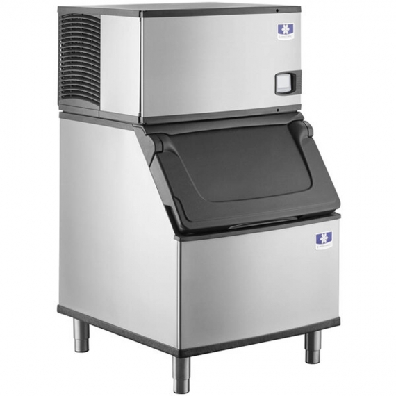 Manitowoc IDT0300W/D400 Water-Cooled Full Cube 305 lbs Ice Maker with 365 lbs Storage Bin