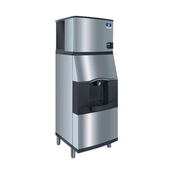 Manitowoc IDT0420W/SPA162 Full Cube 454 lbs Ice Machine with Ice Dispenser, Water Cooled, 120 lbs Storage