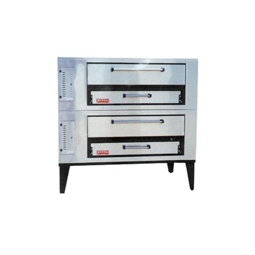 Marsal SD-448 STACKED Gas Double Deck Pizza Oven,  Two 7