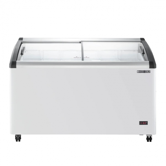 Maxx Cold MXF54CHC-6 Mobile Ice Cream Novelty Merchandiser w/ Curved Glass Lids, 9.96 cu. ft.