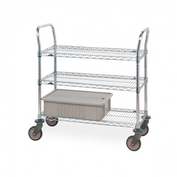 Metro 3SPN33PS Metal Wire Bussing Utility Transport Cart