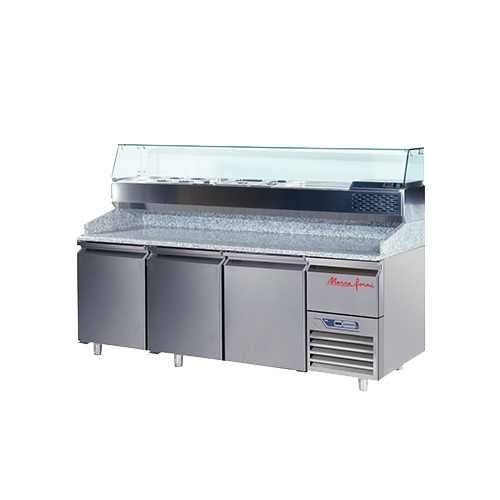 Marra Forni GPZ225A Pizza Prep Table Refrigerated Counter