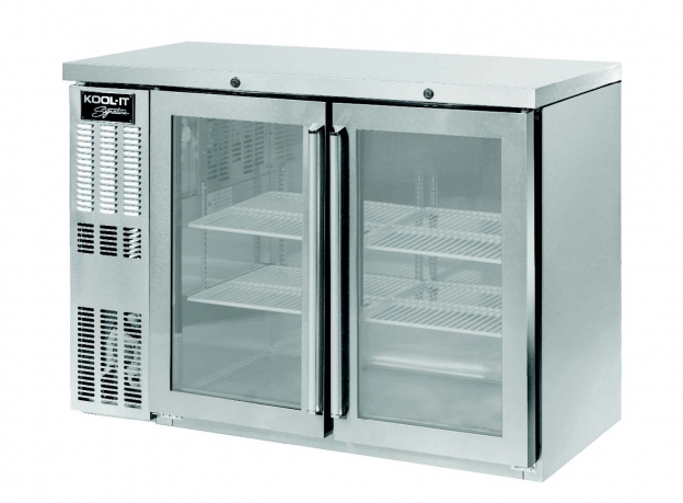 Kool-It Signature KNB-48-2SG Refrigerated Back Bar Cabinet w/ 11.6 Cu Ft, 2 Glass Doors