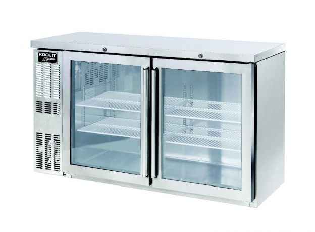 Kool-It Signature KNB-60-2SG Refrigerated Back Bar Cabinet w/ 15.6 Cu Ft, 2 Glass Doors