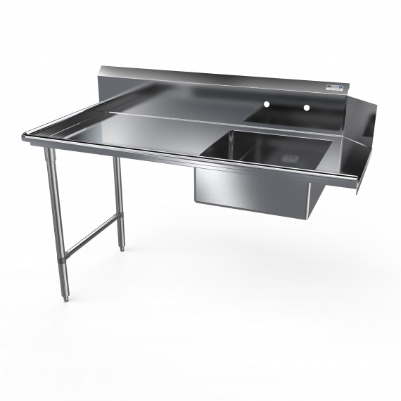 NBR Equipment SDT-48L-16 Premium Soiled Dishtable w/ Straight Design, Left Table, Pre-Rinse Sink