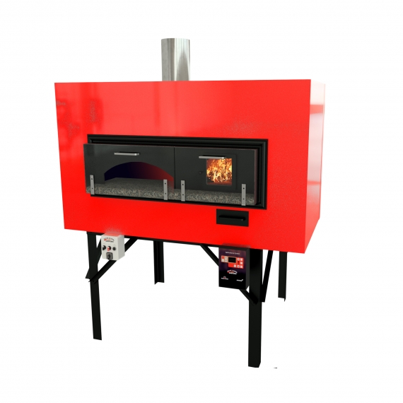 New York Brick Ovens 125 GW Inferno Series Wood/Gas Revolving Combo Oven, 49
