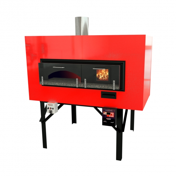New York Brick Ovens 140 GW Inferno Series Wood/Gas Revolving Combo Oven, 55