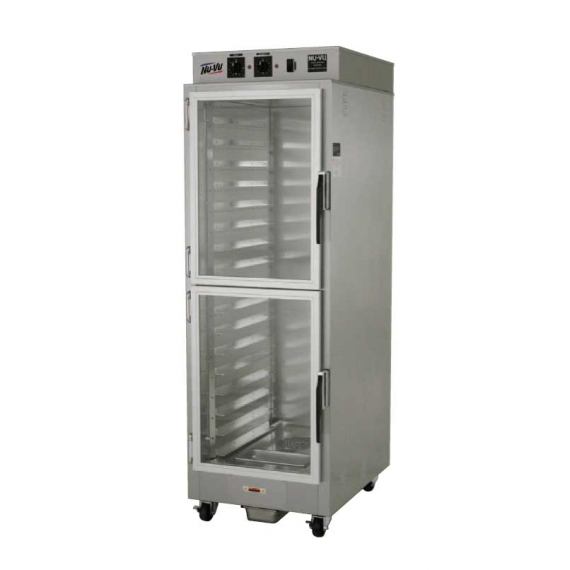 NU-VU PRO-16 Mobile Full Height Insulated Proofing Holding Cabinet, (2) Left or Right Hinged Tempered (2) Glass Doors
