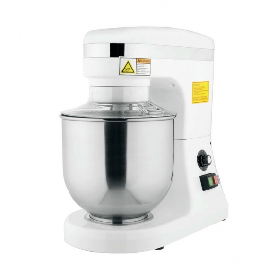 Omcan USA 44306 Countertop 7-Qt Planetary Mixer with Guard, Variable Speed, 0,36 Hp
