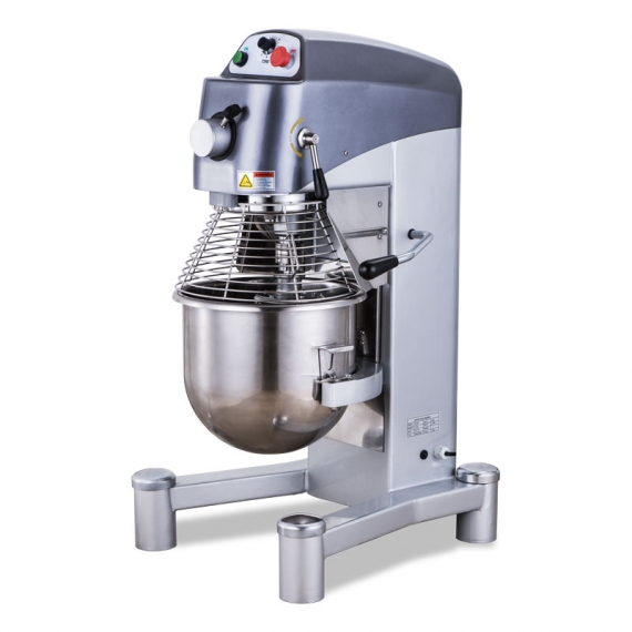 Omcan USA 44388 Floor Model 60-Qt Planetary Mixer with Guard and Timer, 3-Speed, 2000 watts, 2-7/10 Hp