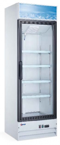 Omcan USA 59035 One Section Reach-In Refrigerator w/ Glass Door, Bottom Mount, 13.5 cu. ft.